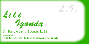 lili igonda business card